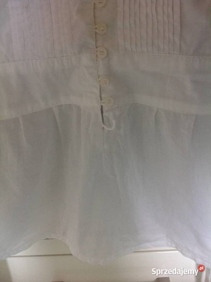 Biała Koszula Wiązana Damska BROADWAY S Bawełna Nowa Sól