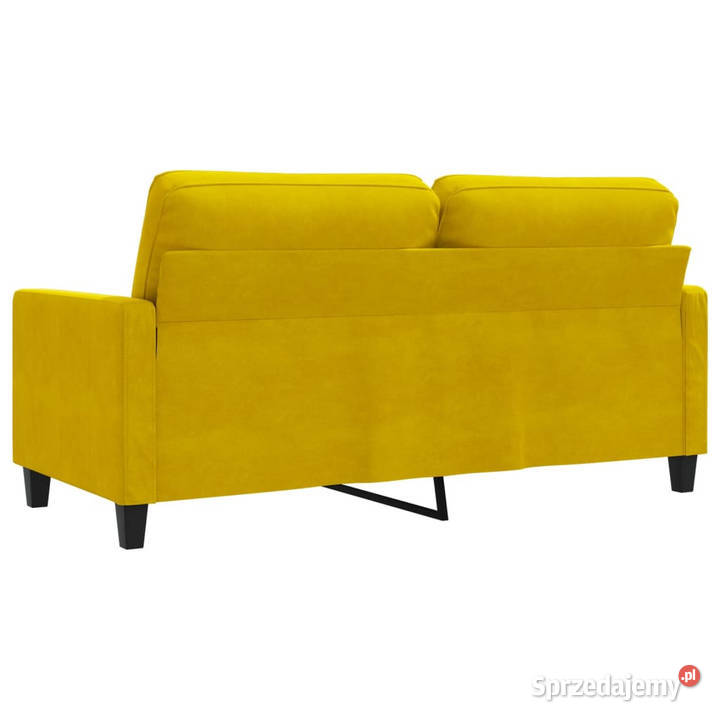 Sofa 2osobowa żółta 140 tapicerowana aksamitem sprzedam