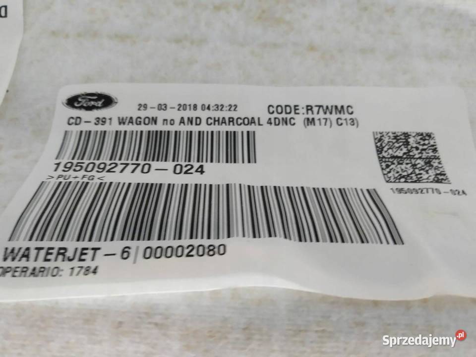 PODSUFITKA KOMBI ST LINE CZARNA Ford Mondeo Mk5 świętokrzyskie
