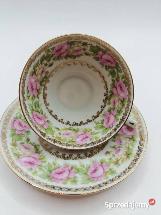 FILIŻANKA duo Czechoslovakia porcelana bogato Zamość