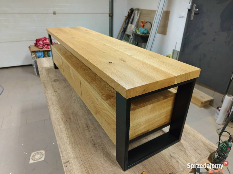 Szafka RTV lity dąb 120200 Loft podkarpackie Rzeszów sprzedam