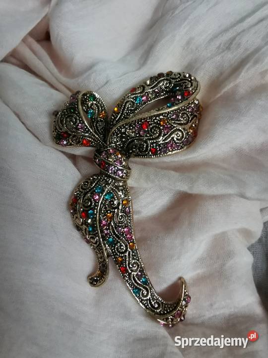 Broszka damska kolorowa kokarda Ozdoby Kraków