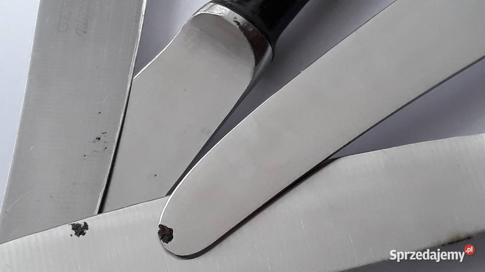 Noże obiadowe 1 BAKELIT Gerlach sztućce PRL Dąbrowa Górnicza