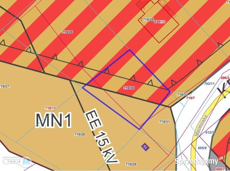 sprzedaży gruntu 689m2 Miedziana Góra 689m2