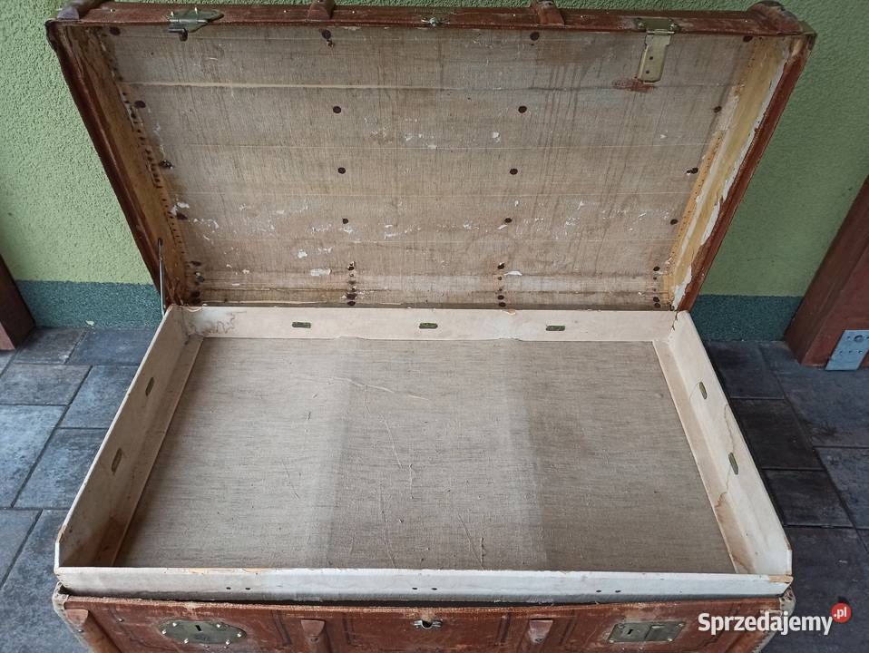 Walizka kufer Wilhelm Schugt antyk unikat wielkopolskie Budzyń