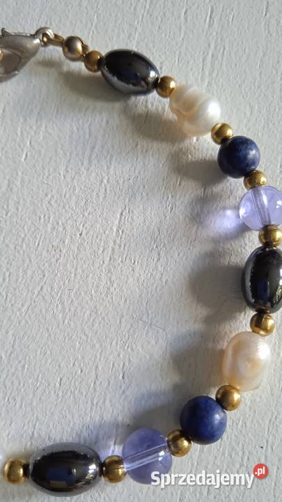 KOMPLET BIŻUTERII NASZYJNIK I DWIE BRANSOLETKI Piła