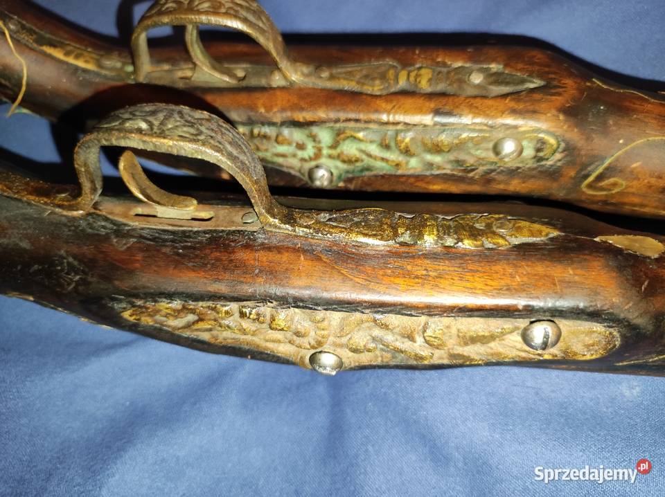 Pistolety skałkowe duże zdobne Wrocław
