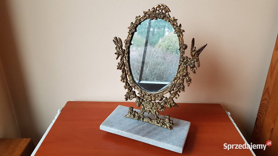 Stare mosiężne lusterko 4 mosiądz Dąbrowa Górnicza