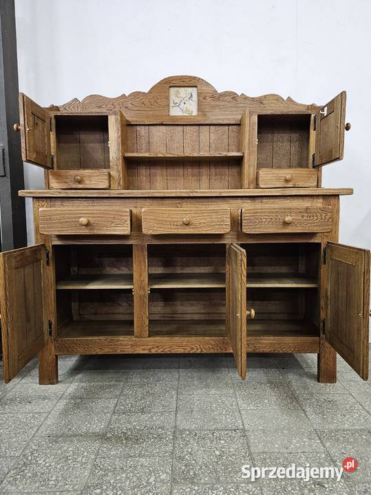 Dębowa jadalnia komplet rustykalny do kuchni Nowy Sącz