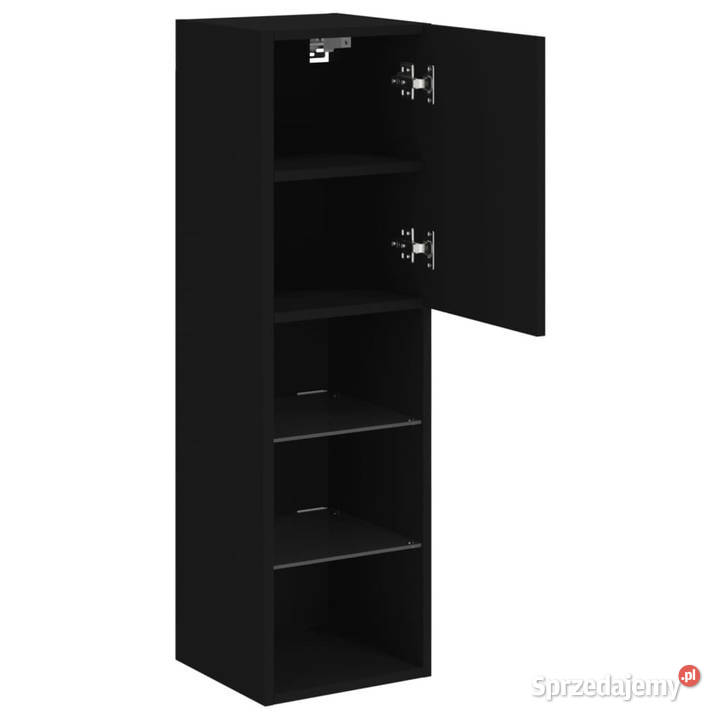 Szafka TV z LED czarna 305x30x102 WM837017 Warszawa sprzedam