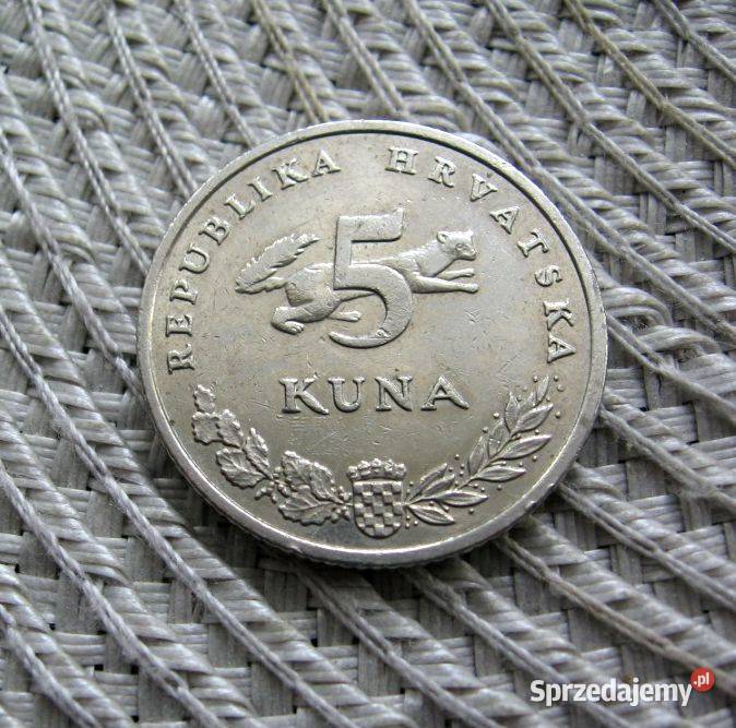 Chorwacja 5 Kuna 2001r Napis Chorwacki wielkopolskie Kalisz