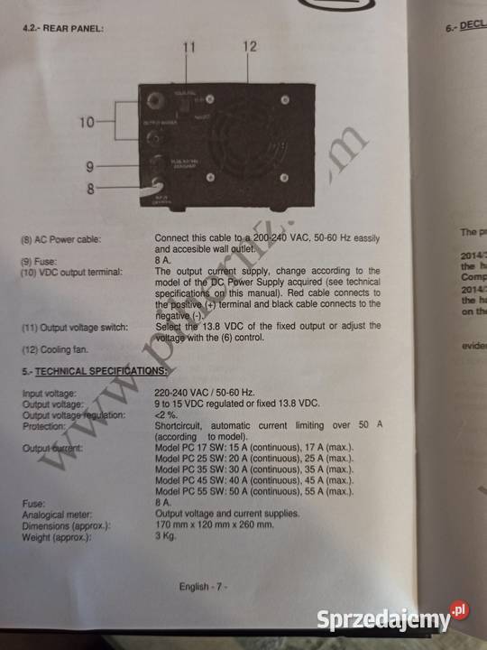 Zasilacz impulsowy JETFON 35 SW Pozostałe Warszawa