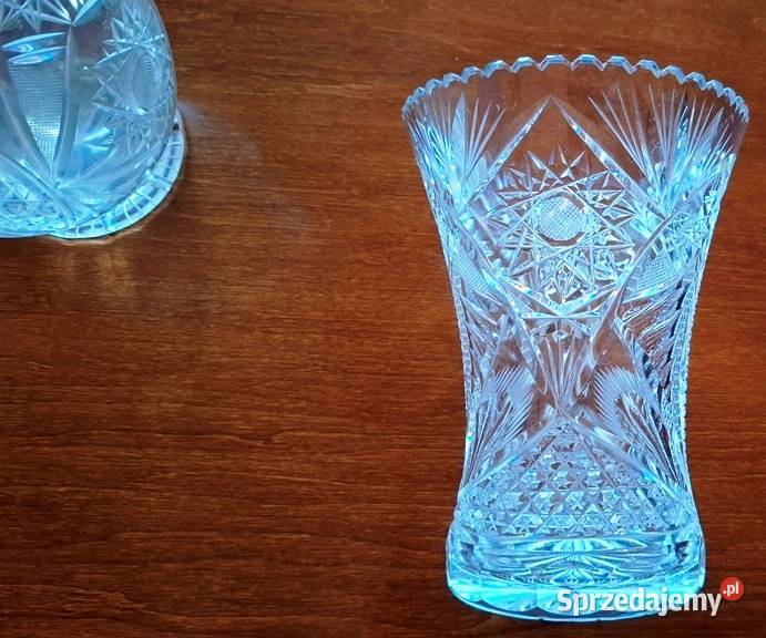 Zestaw VINTAGE Naczyń ze Szkła Kryształowego PRL Bielsko-Biała