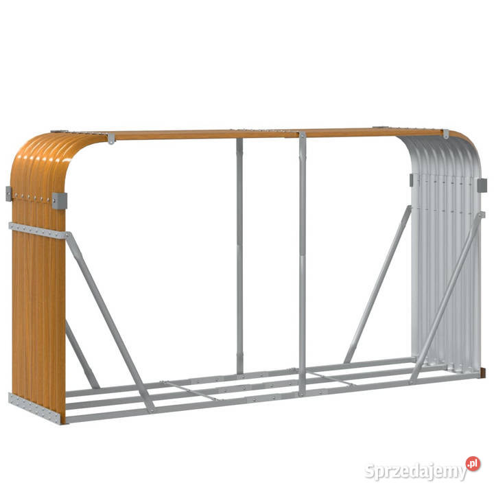 Stojak na drewno jasny brąz 180x45x100 stal Warszawa