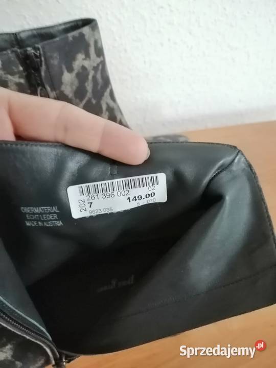 Paul Green botki panterka skóra naturalna Made Zgorzelec