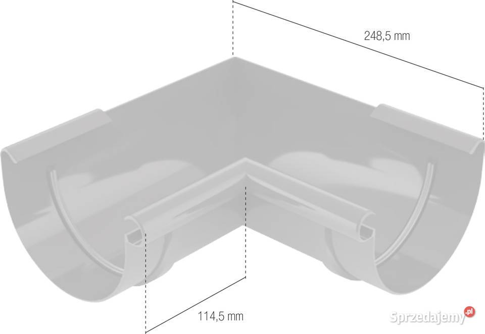 Bryza PVC Narożnik wewnętrzny 125 mm czarny Białystok