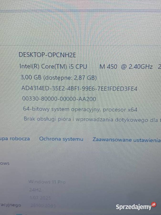 Laptop dell Vostro duży ekran 3 GB Z Torba i