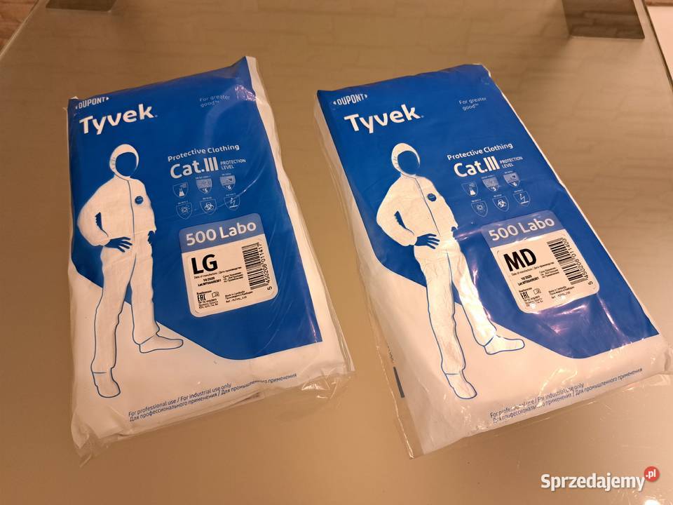 Kombinezon Ochronny Tyvek LABO 500 Rozmiar M L śląskie Czechowice-Dziedzice