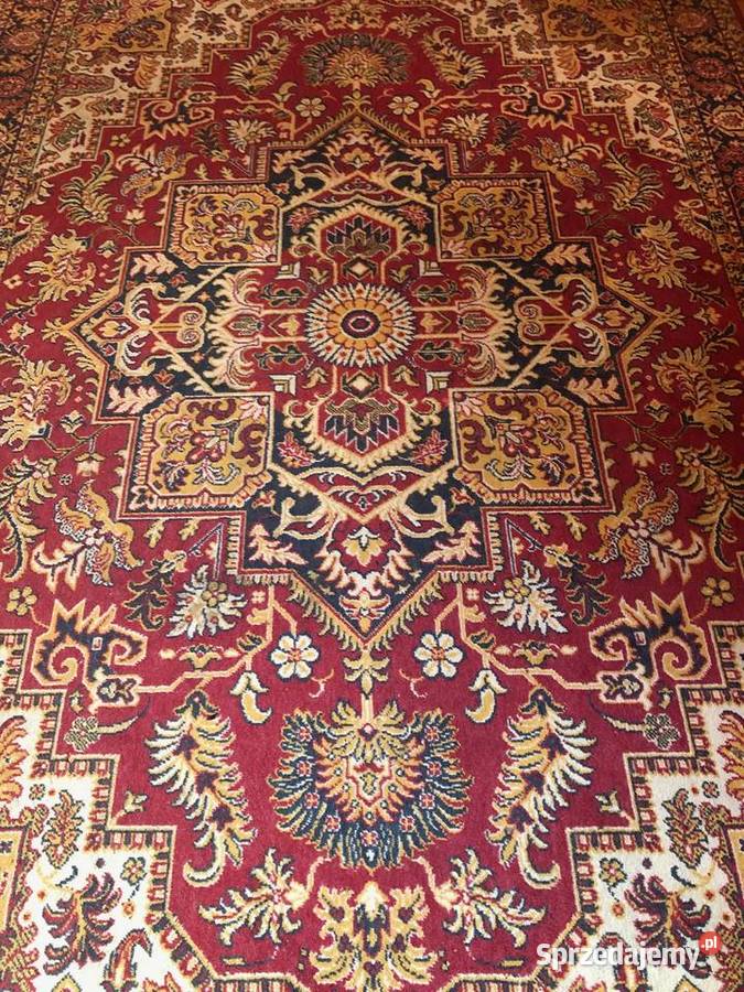 Duży dywan PRL vintage oryginał 1984 Weltom Kalwaria Zebrzydowska