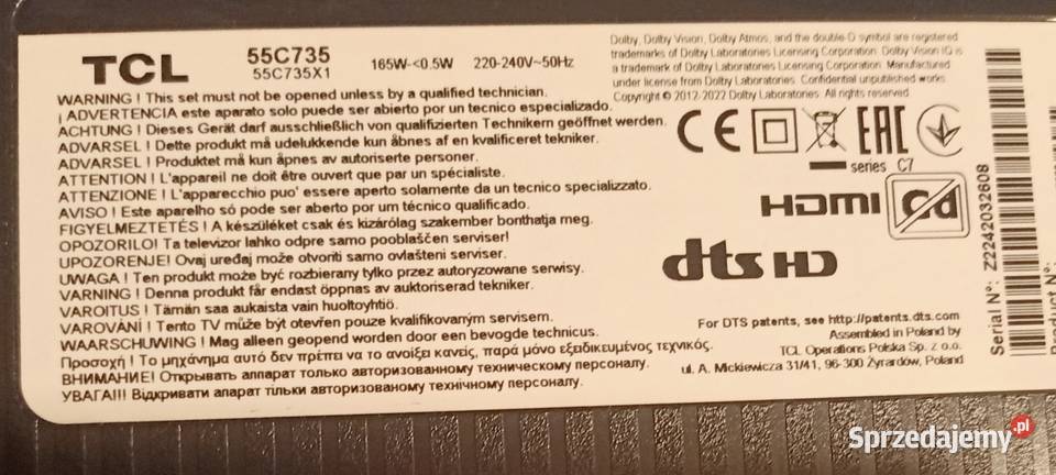 Telewizor 55TCL Puławy sprzedam