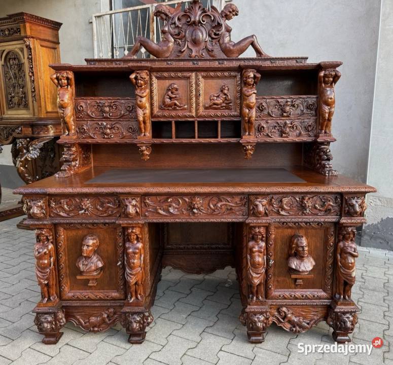 Biurko unikatowe neorenesans antyk Kraków