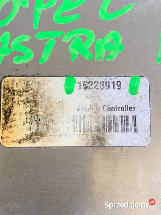 Komputer silnika OPEL ASTRA 2 16228919 Margonin