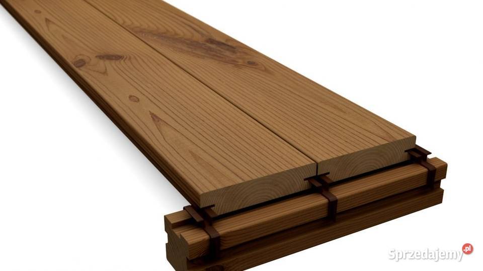 Deska tarasowa thermo sosna gładka ukryty montaż Wrocław