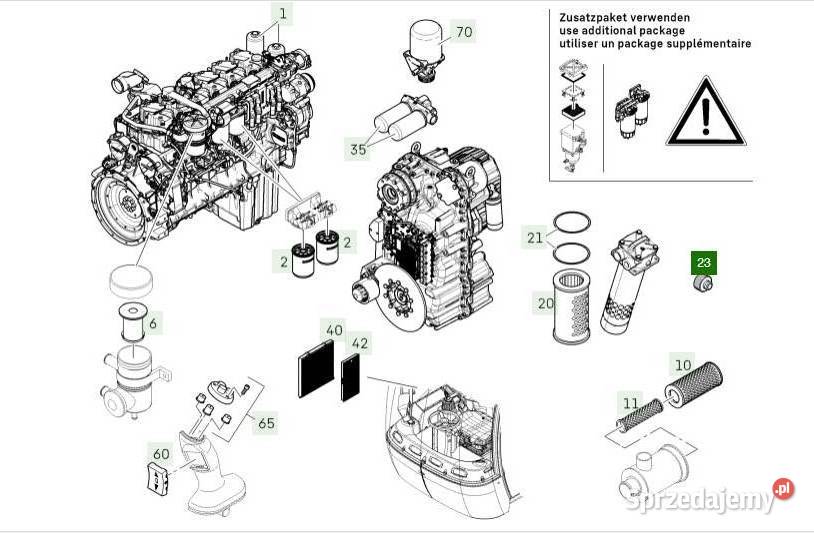 Zestaw filtrów serwisowy Liebherr 11414923 do