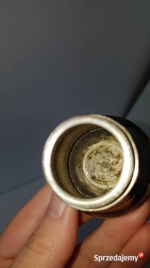 Stara sygnowana platerowana solniczka i Dąbrowa Górnicza