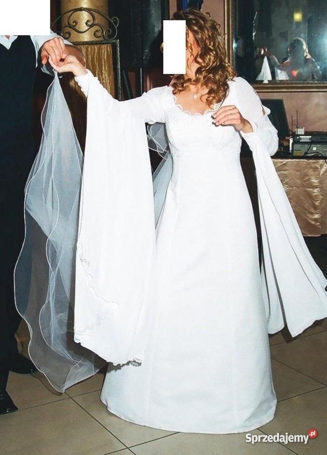 SUKNIA ŚLUBNA PRODUKCJA SALON EVA SASS Rozmiar 38(M) Katowice sprzedam