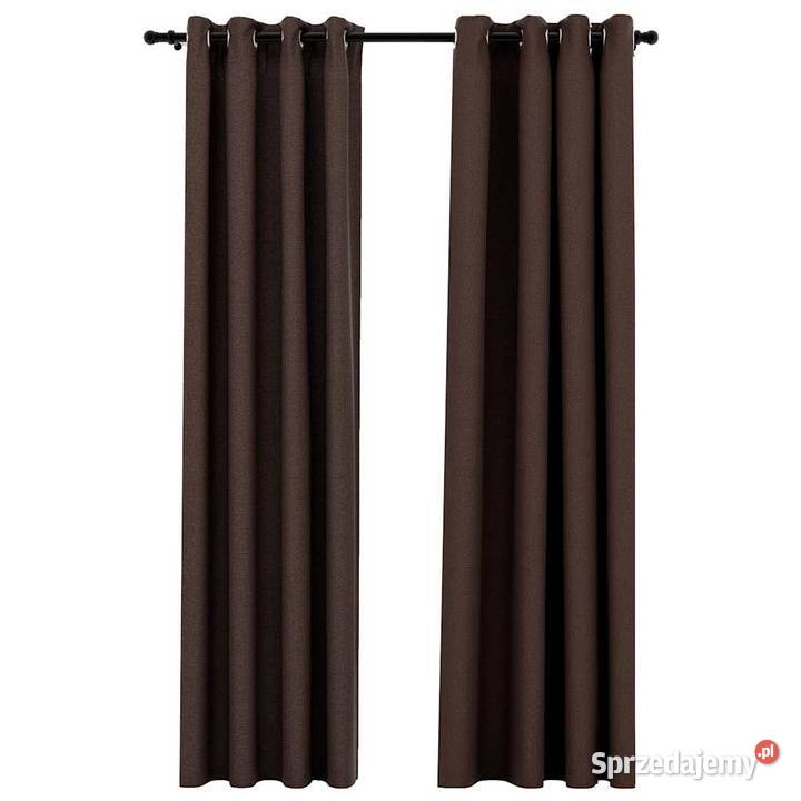 vidaXL Zasłony stylizowane na lniane 2 Wystrój okien Warszawa