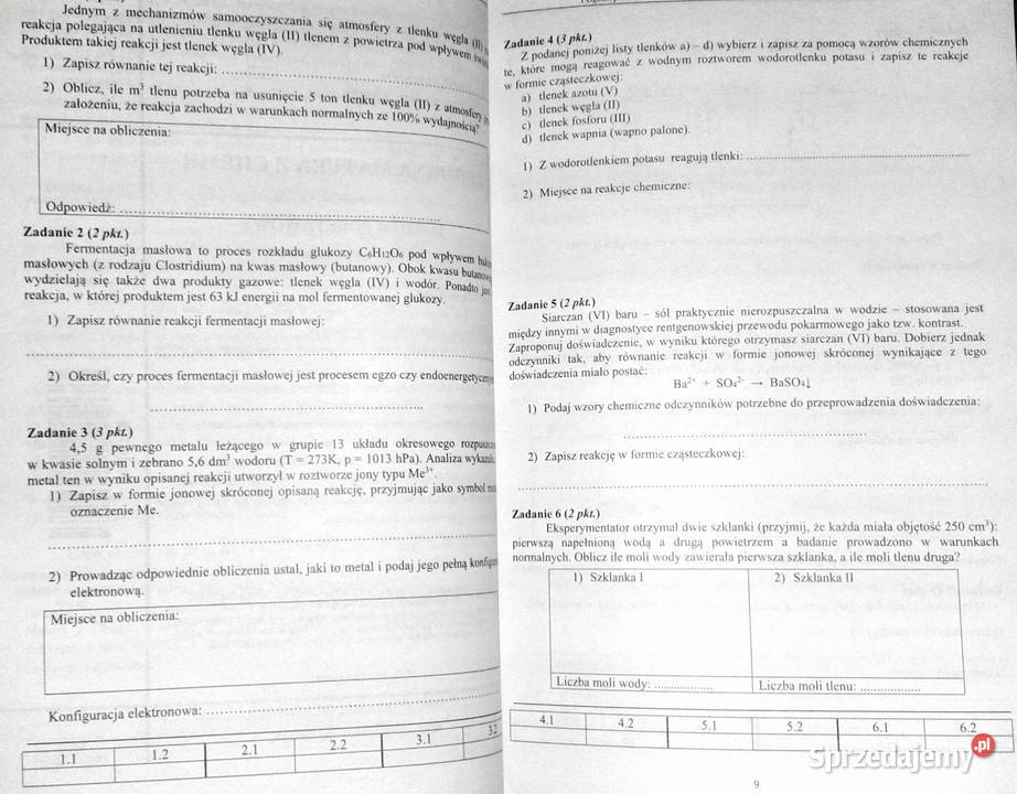 Chemia Zbiór zadań z odpowiedziami 20022013 Tom sprzedam