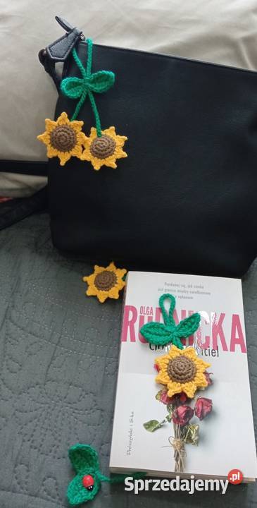 Słoneczniki wykonane na szydełku łódzkie Łask