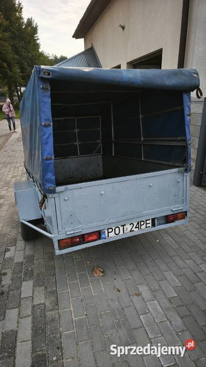Przyczepka samochodowa z plandeką 220x131x125 Rok produkcji 1998 Kobyla Góra