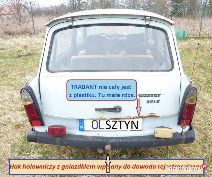 Klasyk Trabant 601 kombi oryginał zdjęcia z Olsztyn