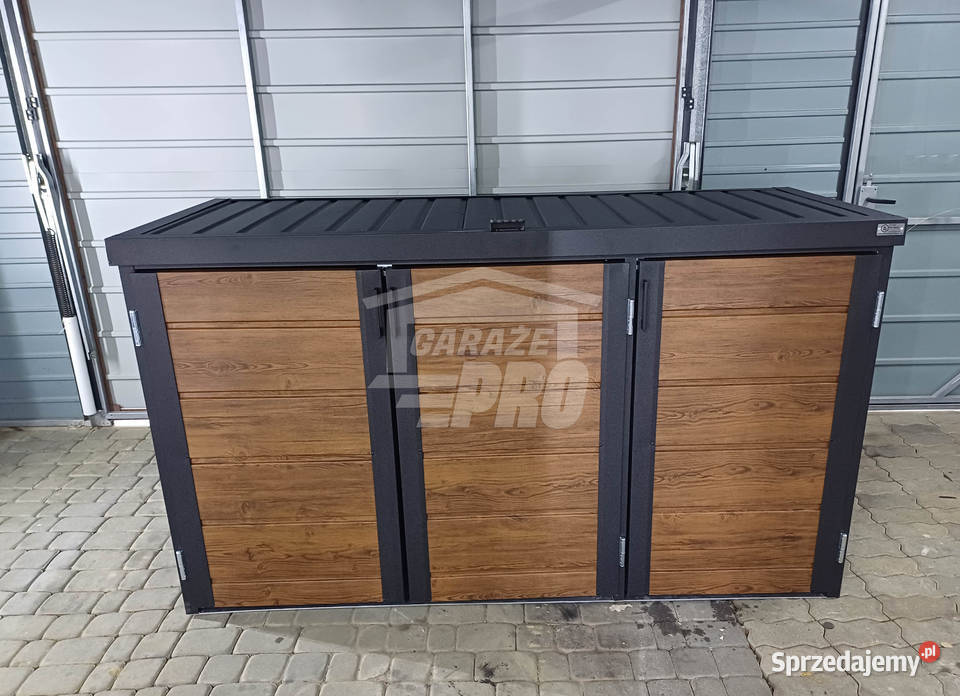 Zabudowa koszy na śmieci wiata obudowa Września