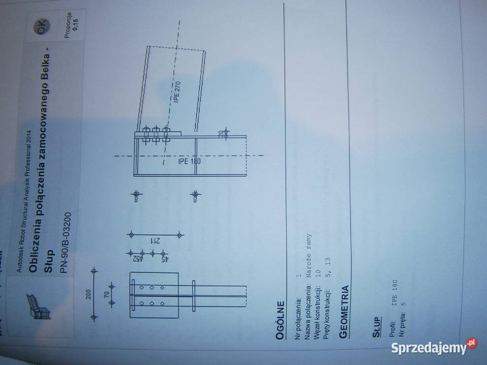 Projekt hali konstrukcji stalowej 10 x10 100 m2 Białystok