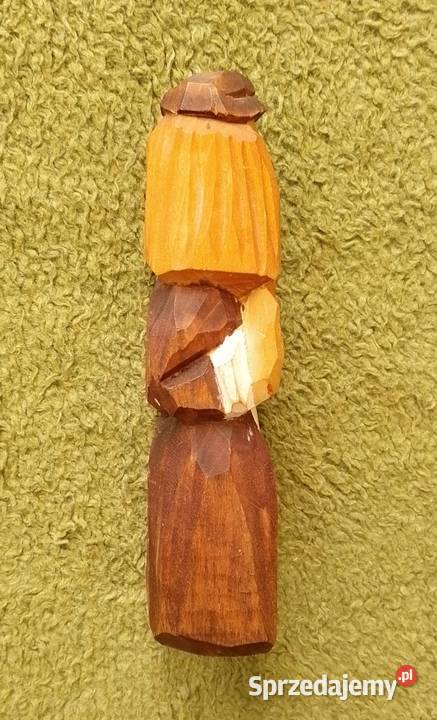 Stara rzeźba ludowa chłopa śląskie Katowice