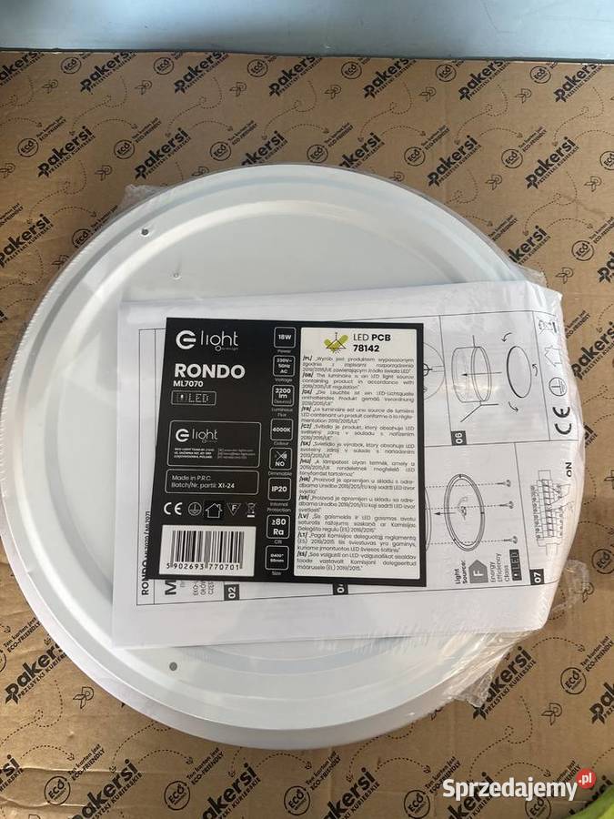 Plafon LED Milagro Rondo 18 W zielony złoty dolnośląskie sprzedam