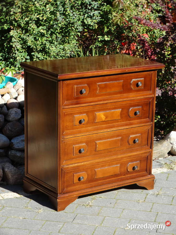 Drewniana komoda retro 4 szuflady klasyczna 40cm lubelskie Biłgoraj