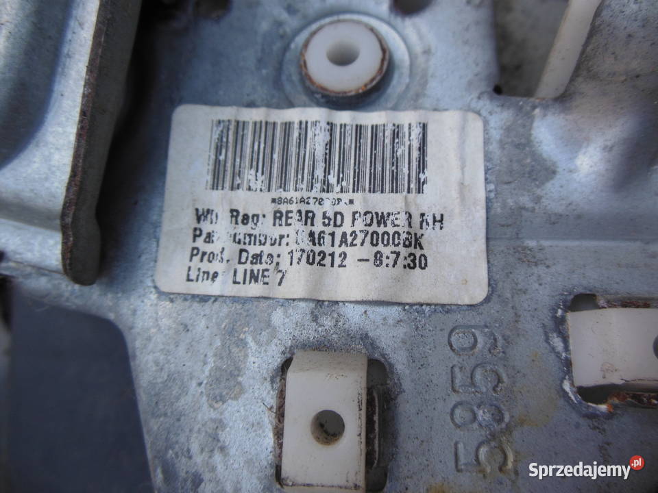 FORD FIESTA MK7 MECHANIZM SZYBY LEWY TYŁ osobowe Kozy