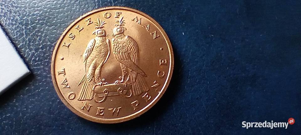 Stare monety 2 nowe pensy 1971 Wyspa Man Lesko sprzedam
