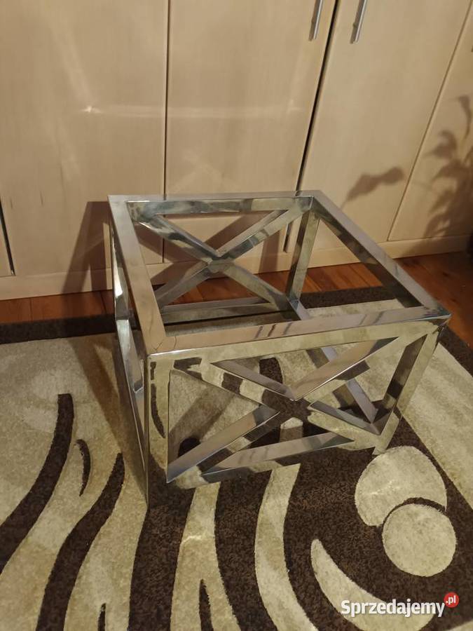 Stelaż pod stolik kawowy glamour stal nierdzewna 45cm warmińsko-mazurskie Biskupiec