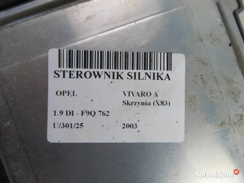 STEROWNIK OPEL VIVARO A 19 DI 8200051609 osobowe