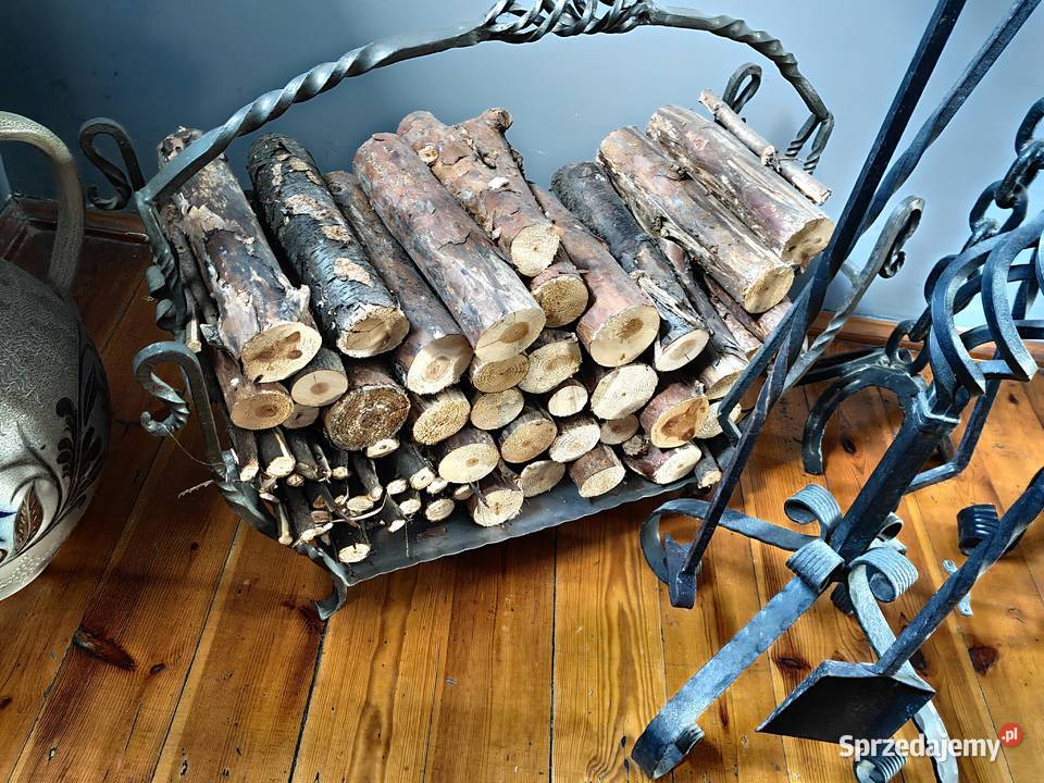 Zestaw kutych akcesorii do kominka Trzciel sprzedam