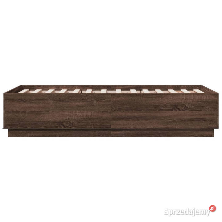 Rama łóżka z LED brązowy dąb 75x190 WM3209673 193cm Warszawa
