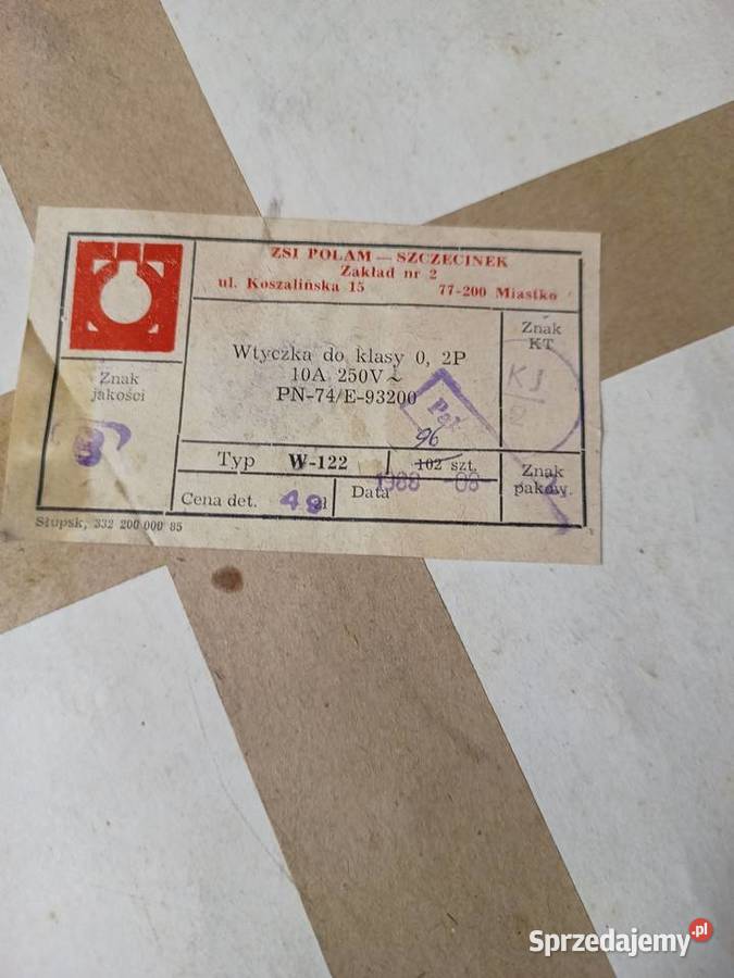 Wtyczki elektryczne vintage PRL nowe Wodzisław Śląski sprzedam