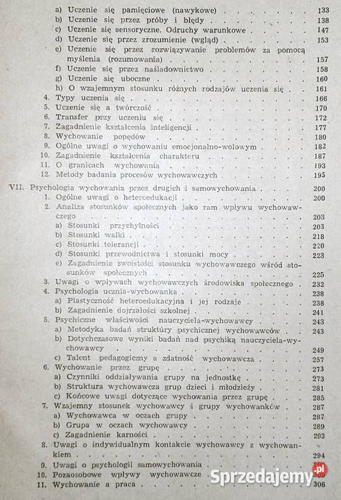 Psychologia wychowawcza w zarysie Stefan Baley Rok wydania 1965 Chełm
