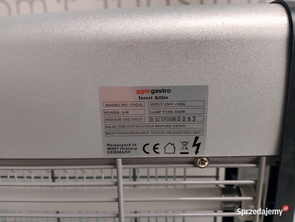 Lampa owadobójcza GGM Gastro IVG16 Wrocław