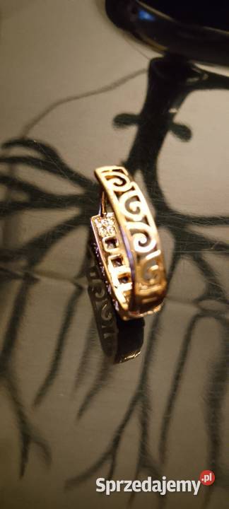 Kolczyki grawer 585RG Bielawa